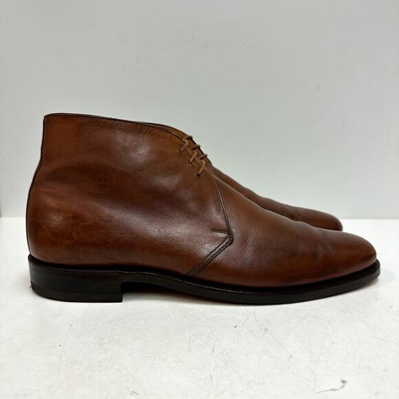 FULL RESOLE Crockett & Jones x Brooks Brothers Chukka Boots Tan Calf England 10 - Picture 4 of 14
